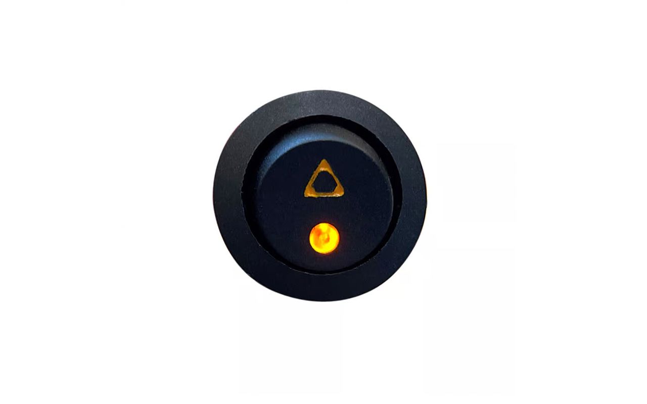 Interrupteur à bascule avec voyant led triflash orange 12/24V 15A