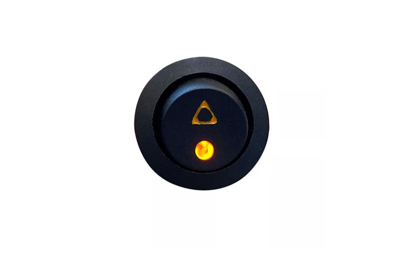 Interrupteur à bascule avec voyant led triflash orange 12/24V 15A