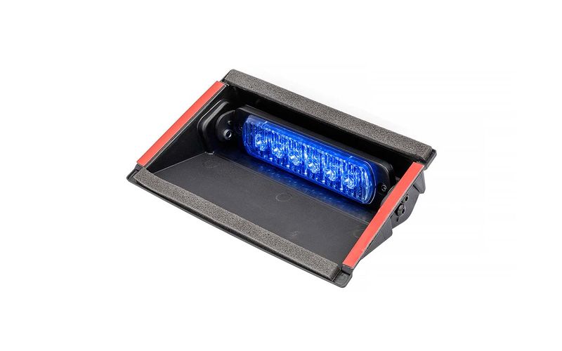 Feu de pénétration LED L52 bleu avec fixations pare-brise permanentes grand modèle pour VL STANDBY MERCURA 30825-00 Feu de pénétration LED L52 bleu avec fixations pare-brise permanentes grand modèle pour VL STANDBY MERCURA 30825-00