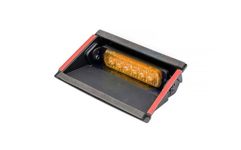 Feu de pénétration LED L52 orange avec fixations pare-brise permanentes petit modèle pour VU STANDBY MERCURA 31705-00 Feu de pénétration LED L52 orange avec fixations pare-brise permanentes petit modèle pour VU STANDBY MERCURA 31705-00