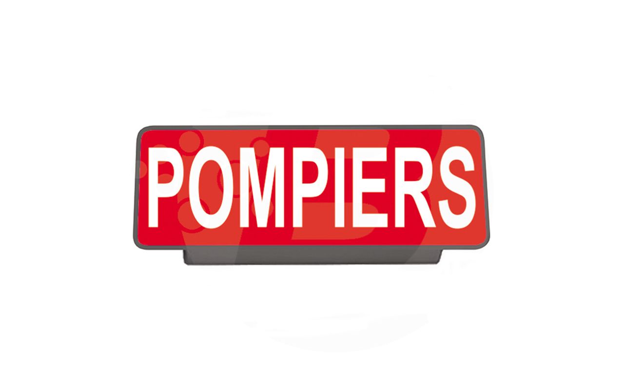 Clip pare-soleil rétroréfléchissant POMPIERS