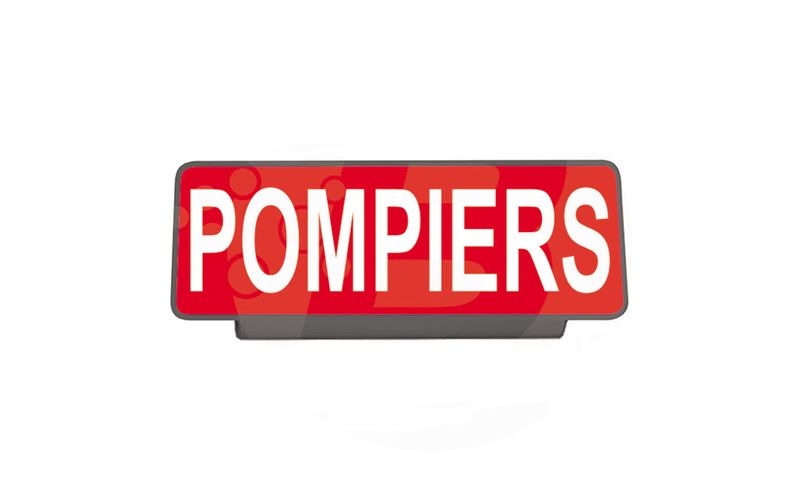 Clip pare-soleil rétroréfléchissant POMPIERS Clip pare-soleil rétroréfléchissant POMPIERS