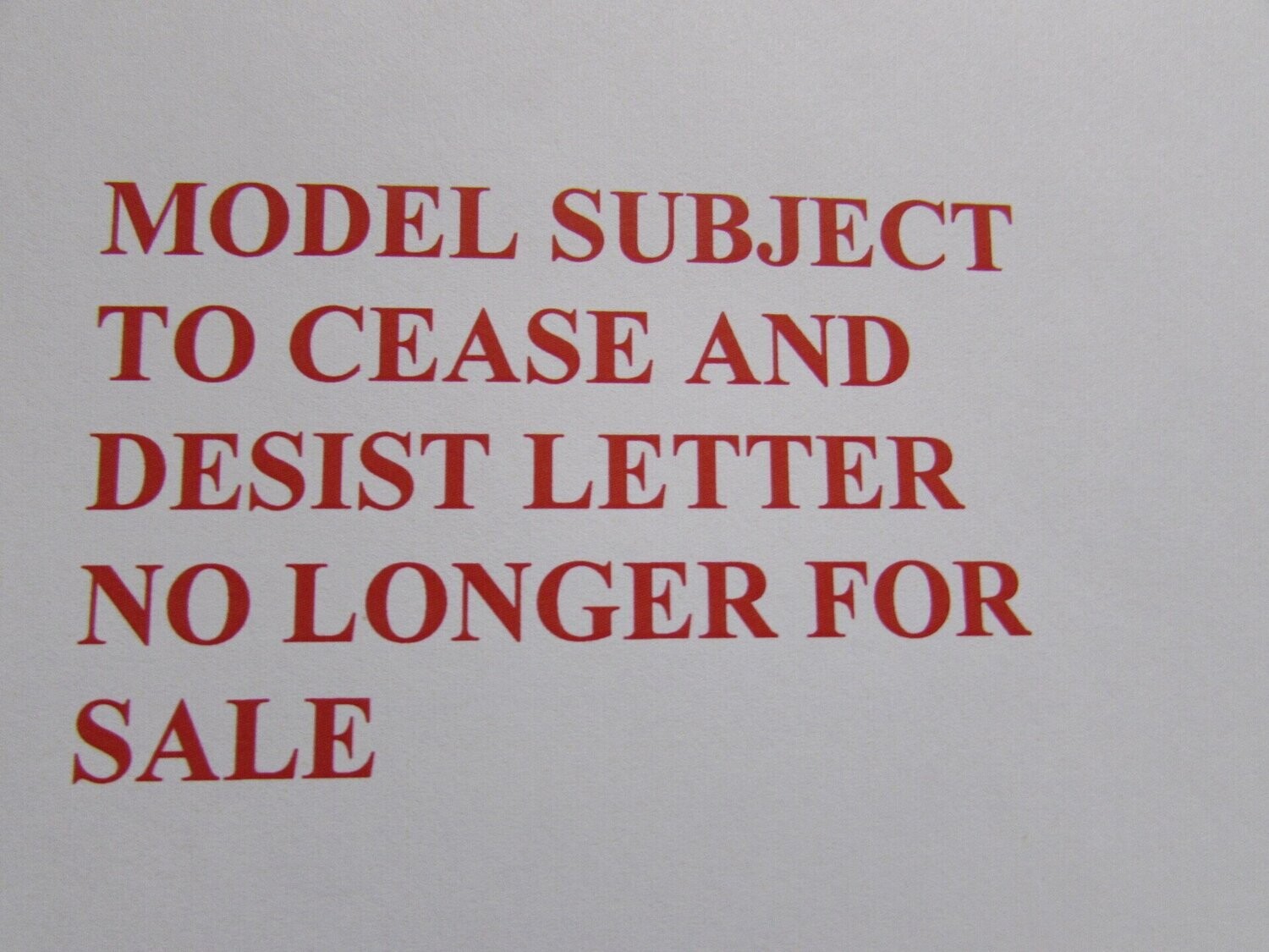Cease and Desist Letter Model 727-200 Old Livery
