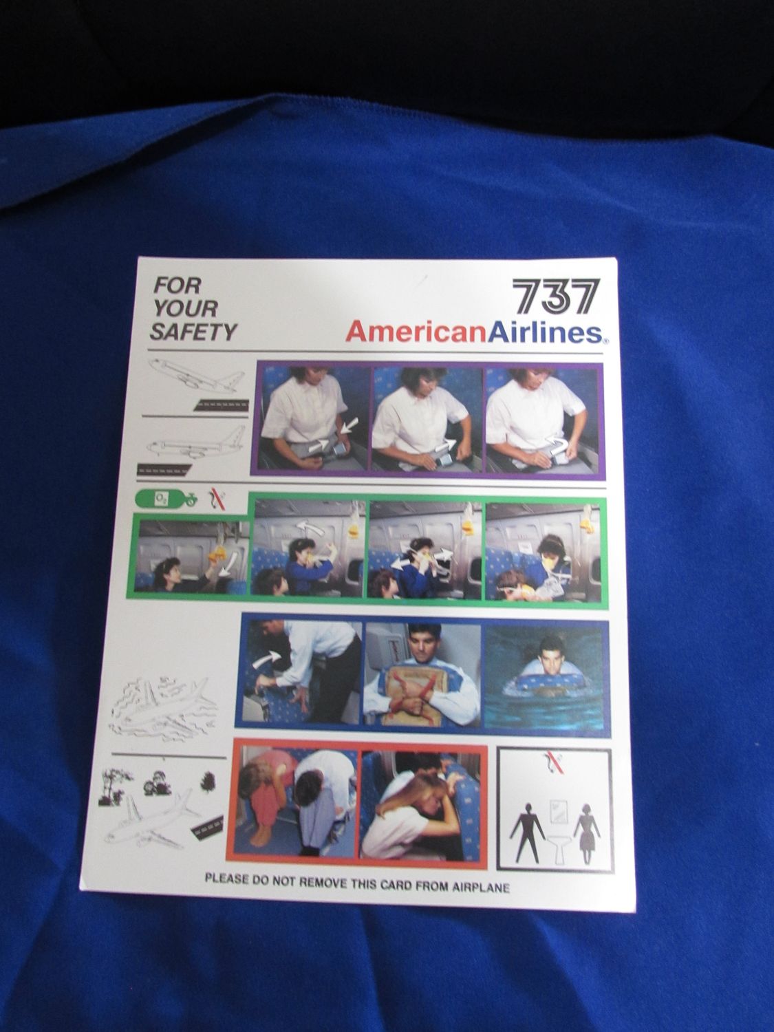 American Airlines 737 Safety Card