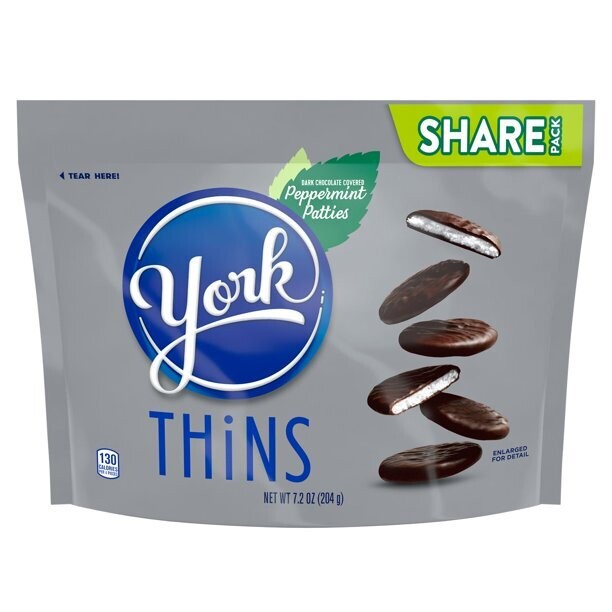 YORK, THiNS Dark Chocolate Peppermint