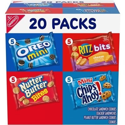 Nabisco Classic Mix Variety Pack, OREO, CHIPS AHOY!, Nutter Butter Bites, RITZ Bits