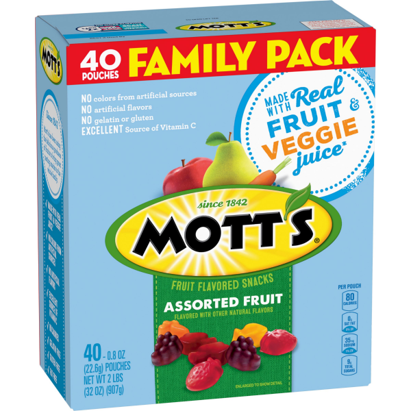 Mott's Fruit Flavored Snacks, Animals Assorted Fruit