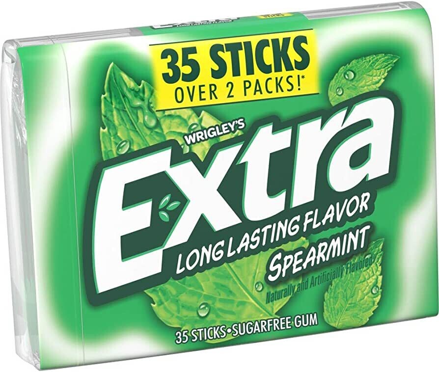 Extra Spearmint Sugar Free Chewing Gum Pack - 35 ct
