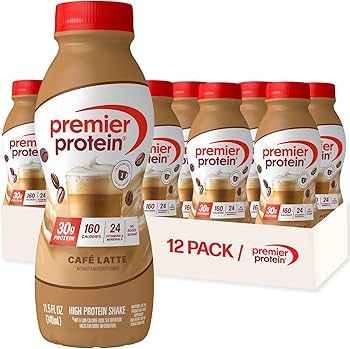 Premier Protein Shake, Café Latte, 12 Ct (Packaging May Vary)