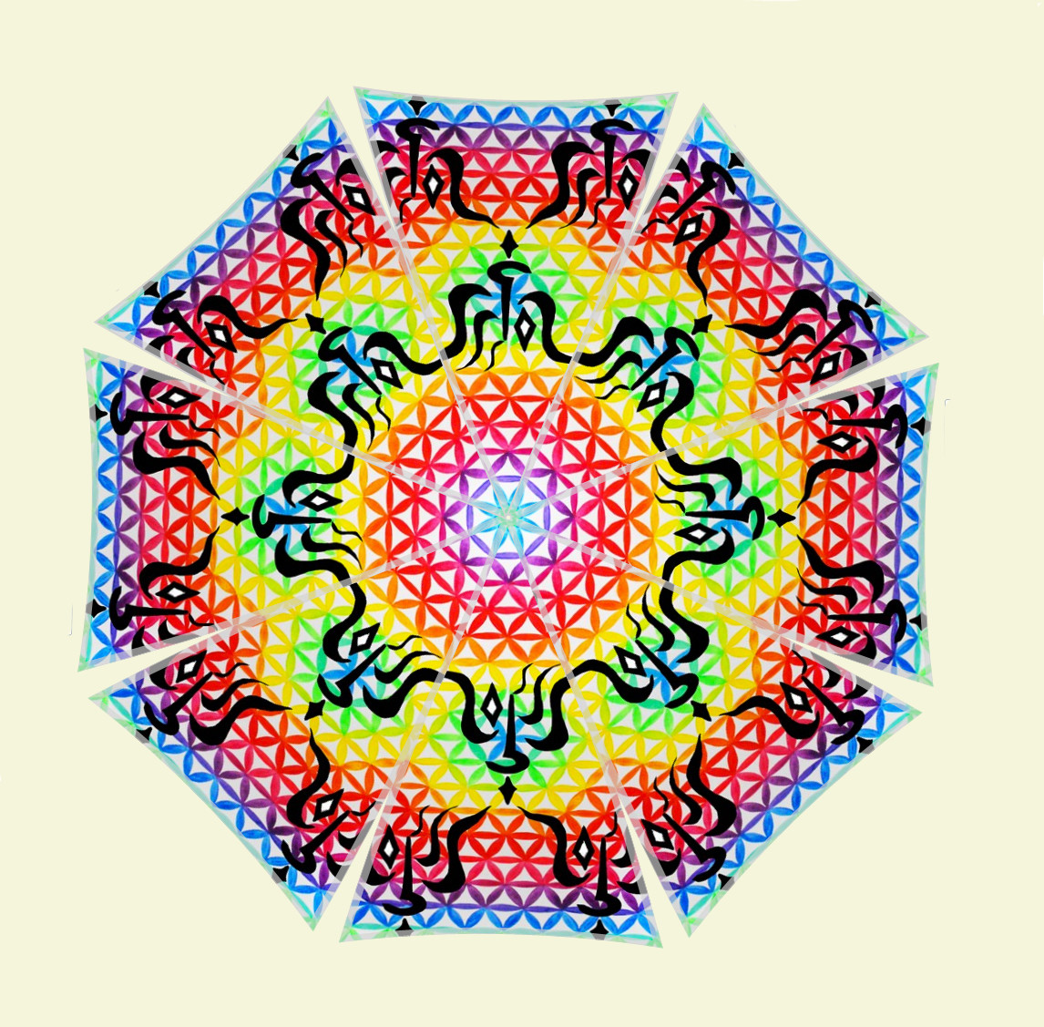 Galactic Flower Flow AUMbrella **SELECT SIZE BELOW** click on choice to see price Galactic Flower Flow AUMbrella **SELECT SIZE BELOW** click on choice to see price