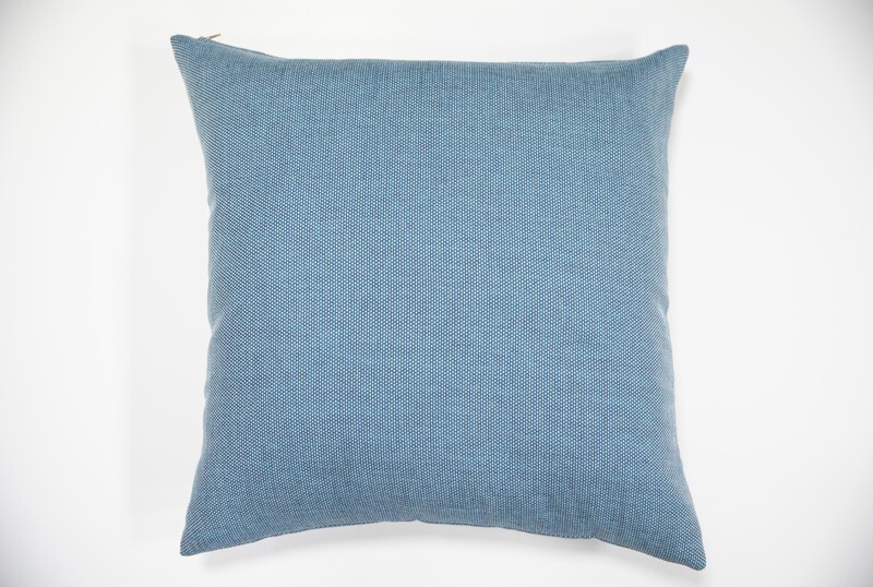FODERA CUSCINO EFFETTO MELANGE AZZURRO FODERA CUSCINO EFFETTO MELANGE AZZURRO