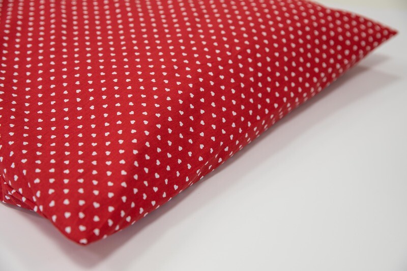 FEDERA A SACCO CUORI ROSSO-BIANCO 50x80