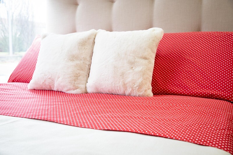 SET LENZUOLA CUORI LETTO AD UNA PIAZZA E MEZZA