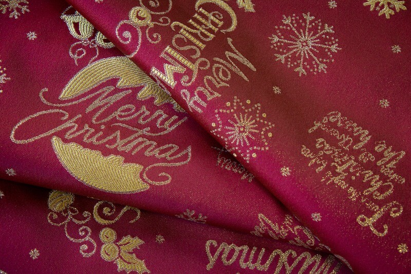 TOVAGLIA ROTONDA ROSSA MERRY CHRISTMAS