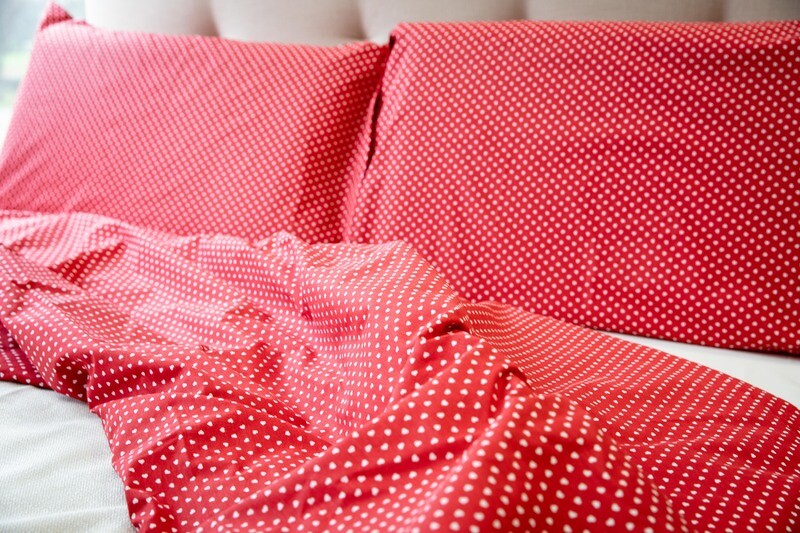SET LENZUOLA CUORI LETTO MATRIMONIALE