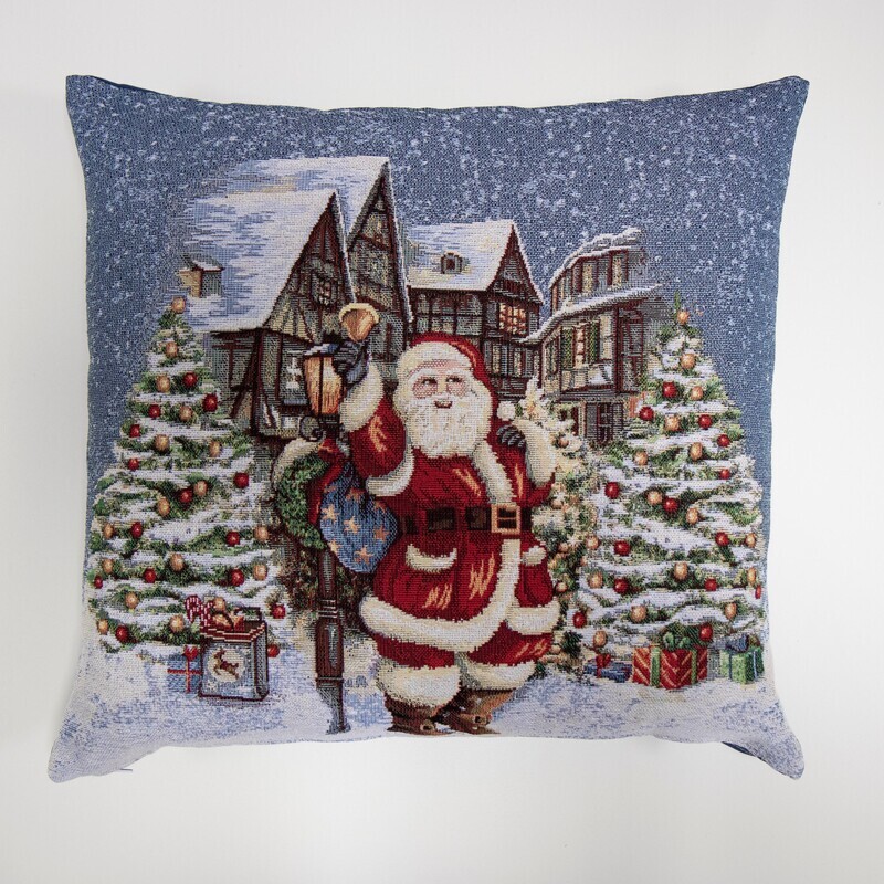 FODERA CUSCINO NATALIZIO VILLAGGIO BABBO NATALE
