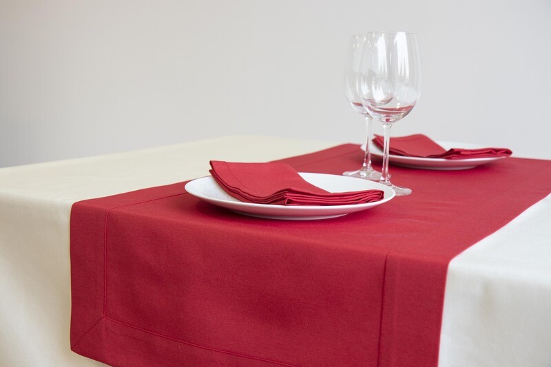 RUNNER COTONE ROSSO NATALE BORDO ALTO
