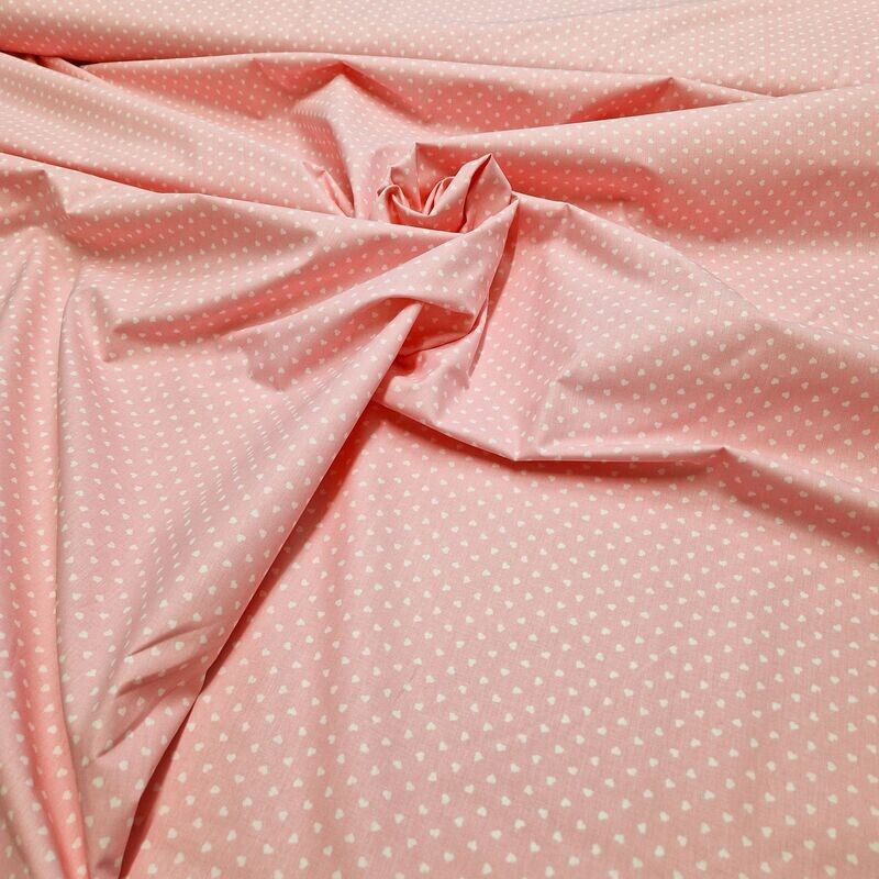 COLORE ROSA-BIANCO CUORI SACCO PERCALLINO