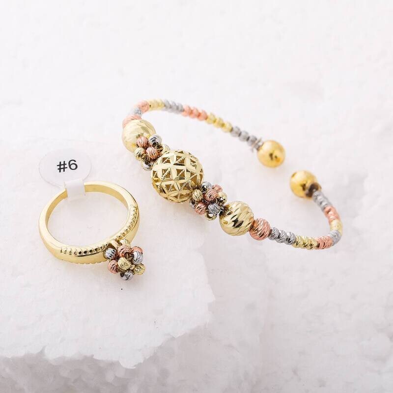 Bracelet avec bague nœuds