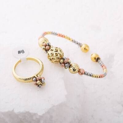 Bracelet avec bague nœuds