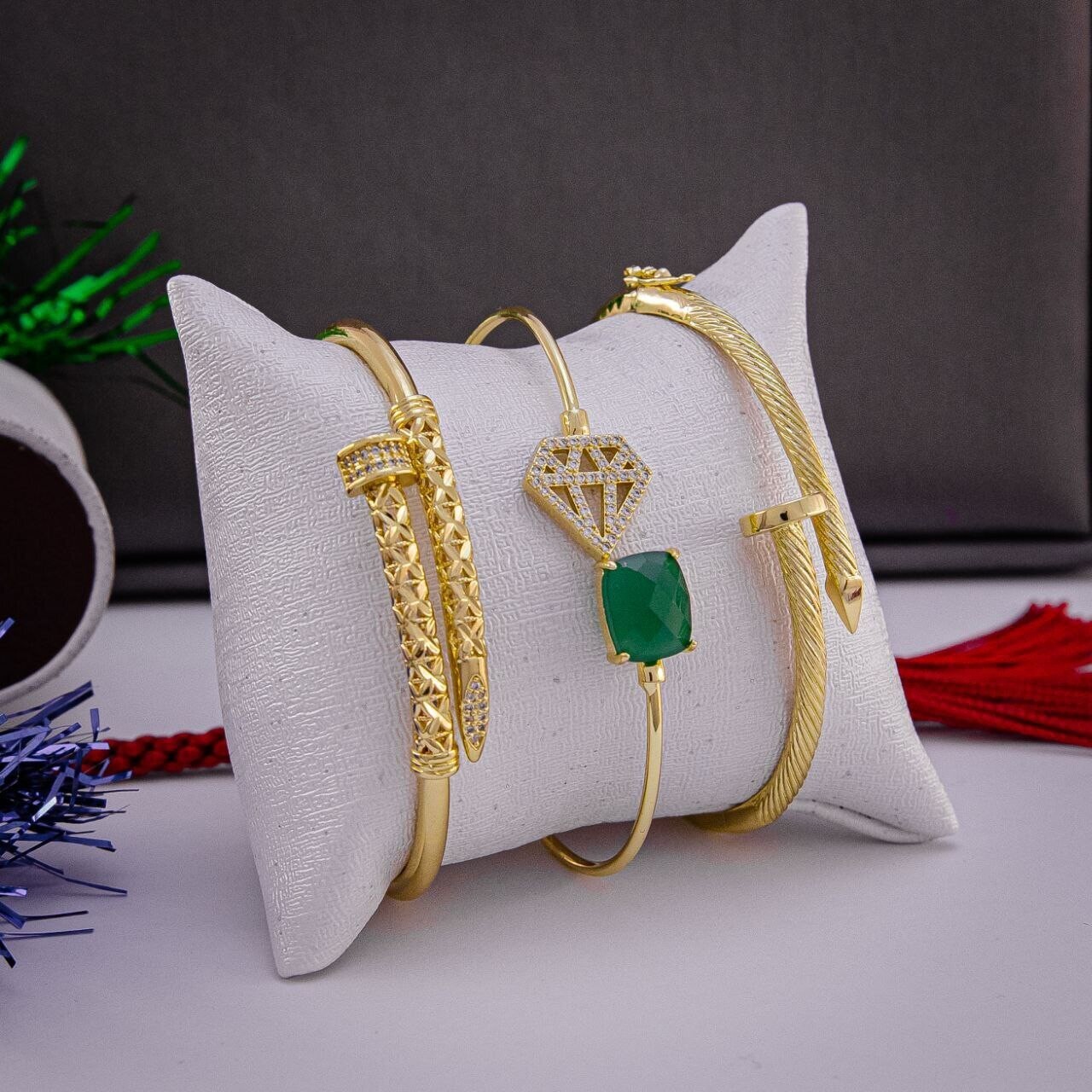Ensemble de bracelets de 3 pièces en acier inoxydable