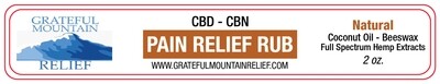 Pain Relief Rub - Natural
