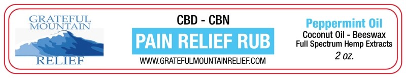 Pain Relief Rub - Peppermint