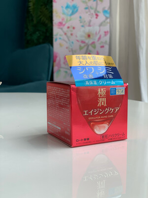 Антивозрастной крем для лица с гиалуроновой кислотой ROHTO HadaLabo Gokujun Medicated Firm Cream, 50 гр