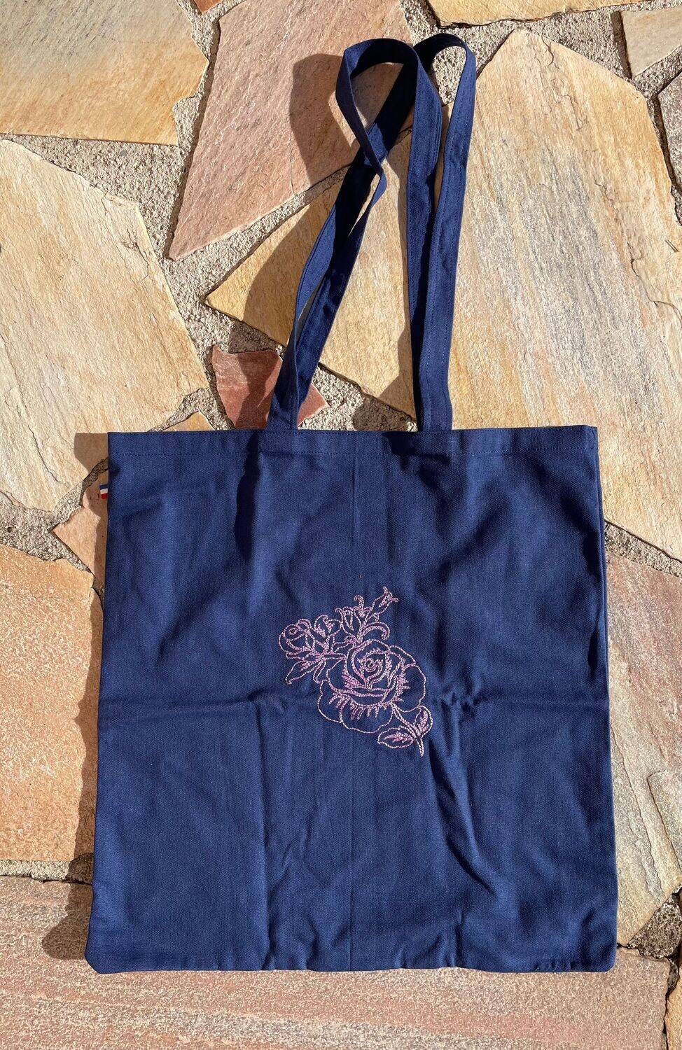 Tote Bag Bleu marine brodé