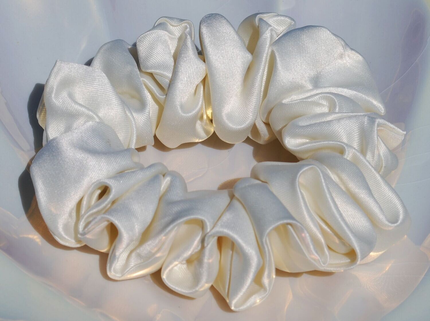 Chouchou Satin Blanc