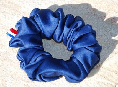 Chouchou Satin Bleu Marine