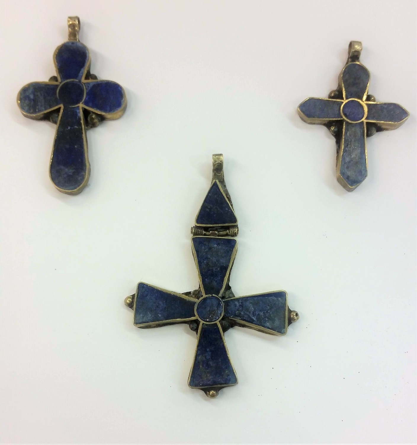 Cobalt Gold Trimmed Cross