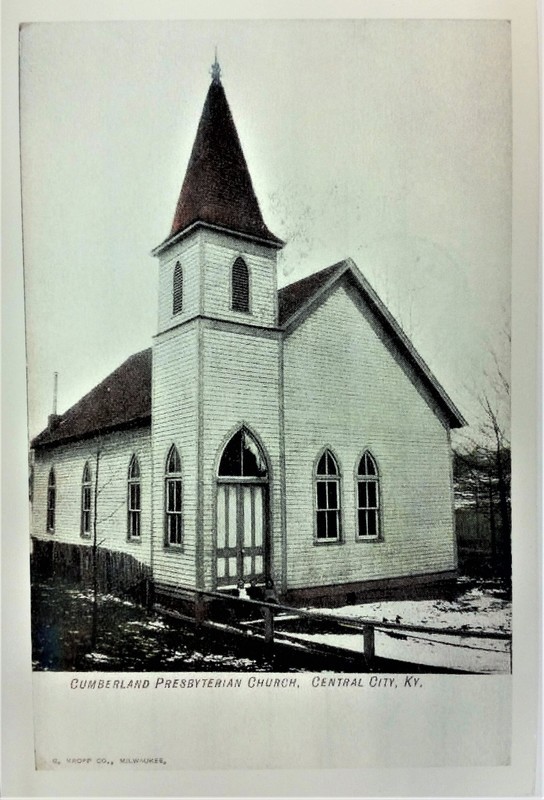 Cumberland Presbyterian Church in Central City Kentucky Post Card
