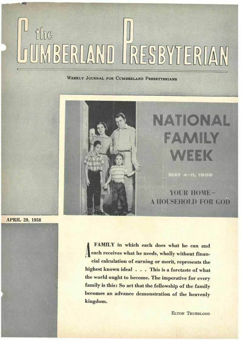 April 29, 1958, Cumberland Presbyterian Magazine download