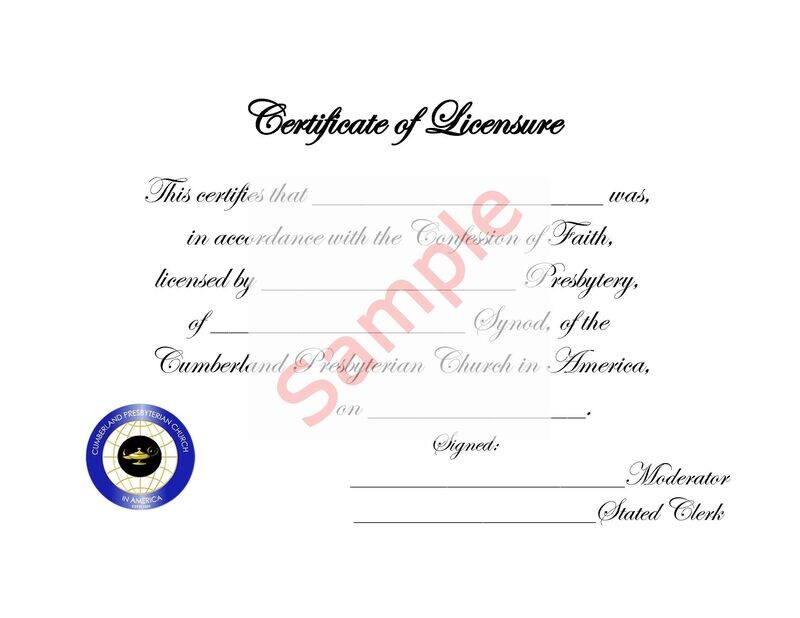Certificate of Licensure (CPCA)