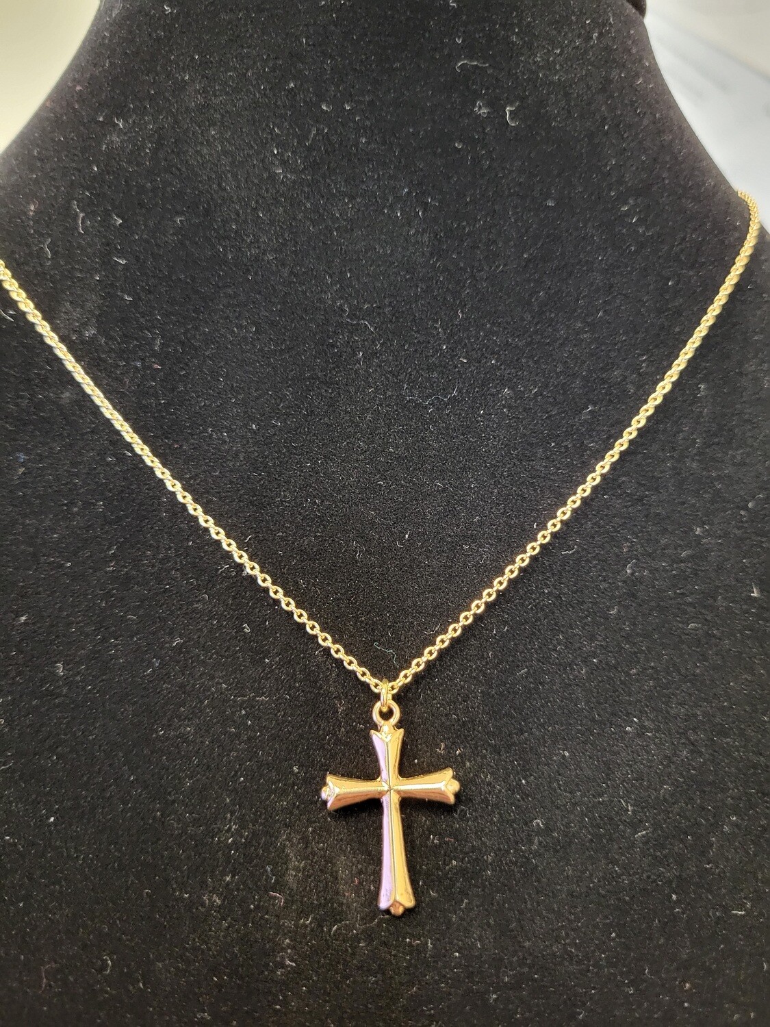Silver or Gold Cross Necklace