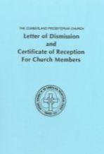 Letter of Dismission and Certificate of Reception For Church Members