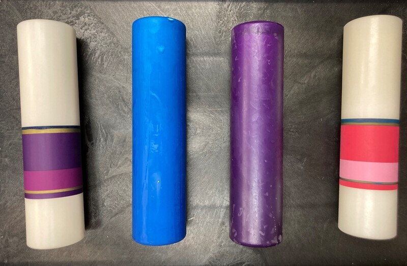 Advent Pillar Candle 4 Colors 3 in x 12 in