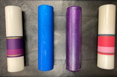 Advent Pillar Candle 4 Colors 3 in x 12 in