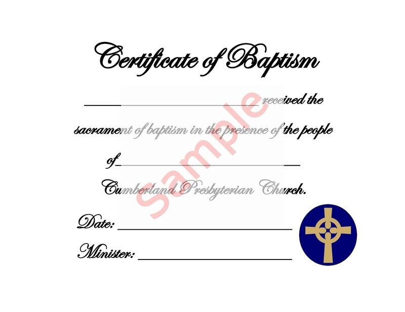 CERTIFICATE OF BAPTISM /CPC-RESOURCES