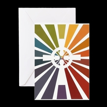 C P Logo Cross Note Card 5 X 7  with envelope - Ministry Council Colors