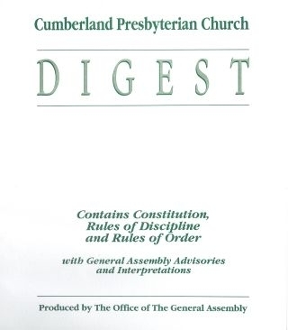 Cumberland Presbyterian Digest (Download)