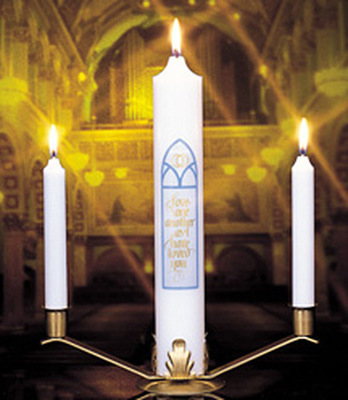 Marriage Candles Christian Wedding with Stand Unity Candles Abiding Love