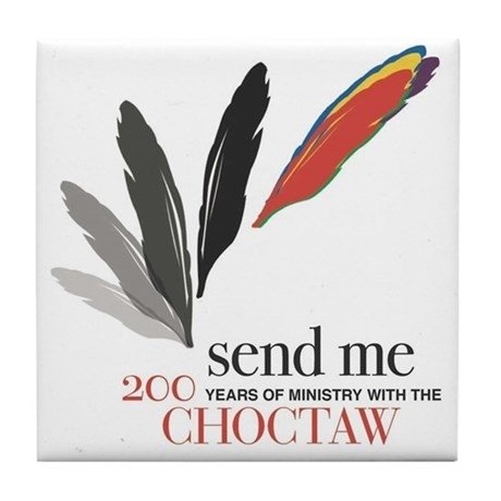 Choctaw Ministry 200 Years Logo Ceramic Tile/Coaster