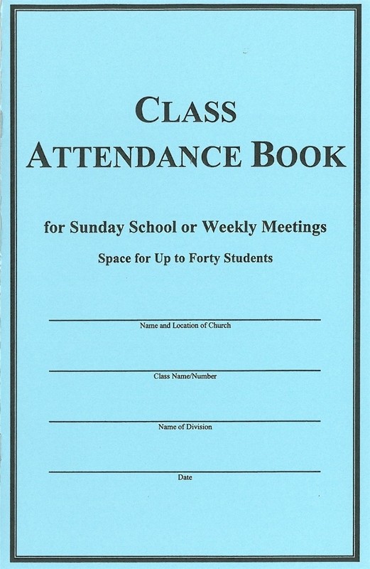 Class Attendance Book (Blue Book) 40 Names