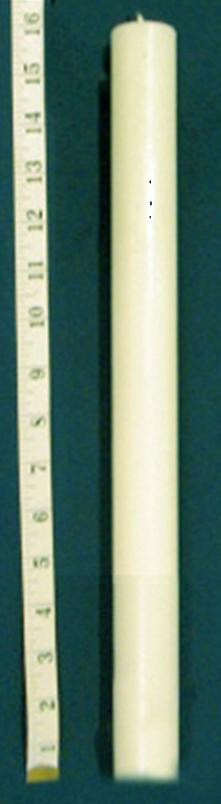 Candle - Short 3 - 7/8 x 16 inches, plain end