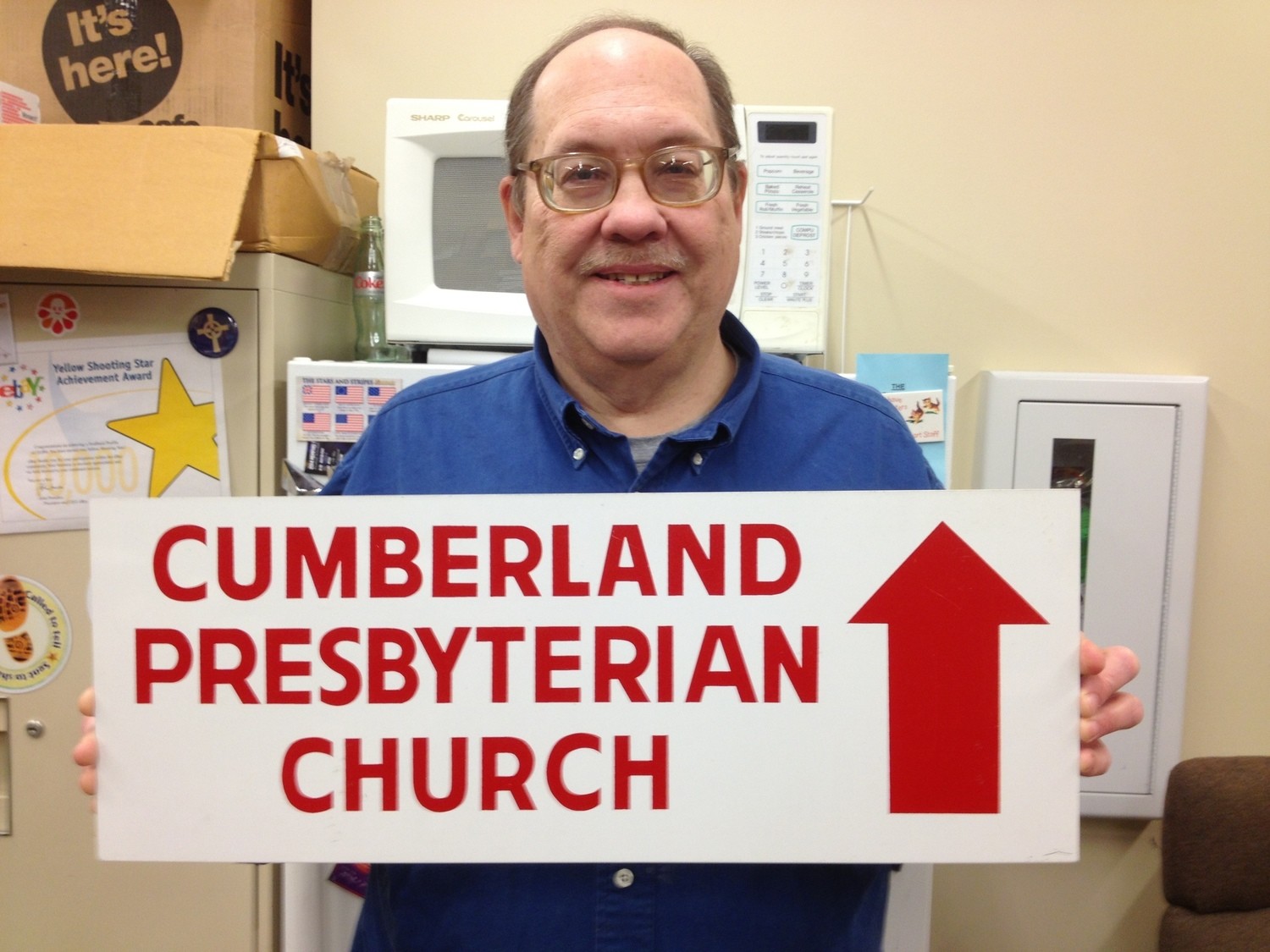Cumberland Presbyterian Directional Arrow Sign
