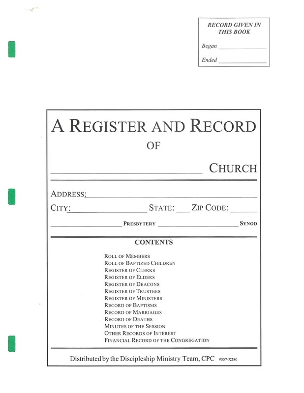 Session Register and Record - Full set of pages complete - three post