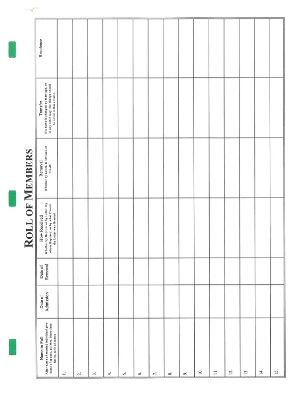 Session Record Roll of Members Pages - 25 sheets - three post