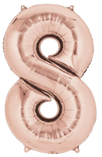 #8 Rose Gold Anagram - 34in